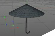 c4d怎么制作雨伞模型? c4d三维雨伞的建模方法