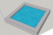 SketchUp怎么制作水池的凹面?