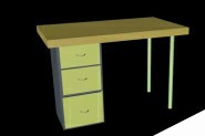 C4D怎么建模三维立体的桌子模型?