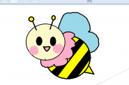 画图工具怎么手绘小蜜蜂?