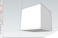 sketchup怎么绘制圆边立方体模型?