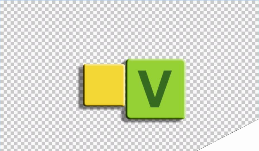 ps中怎么设计彩色的积木并添加文字?