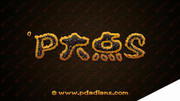 PS利用图层样式制作简单的橙色饼干字