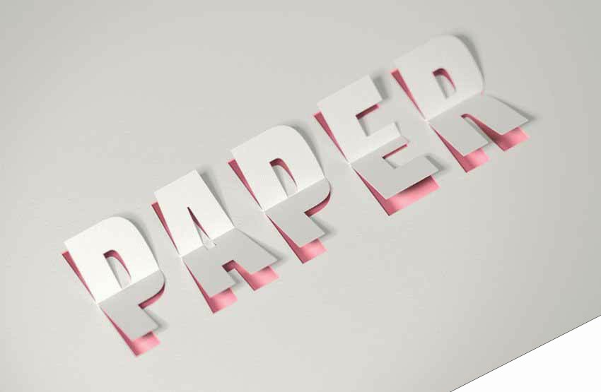 Photoshop巧用3D工具制作逼真的折叠纸张字体