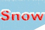 photoshop利用滤镜及图层样式制作简单的积雪浮雕红色字