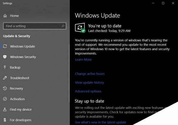 ***次！Windows 10开始警告旧版本过期