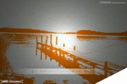 Photoshop将湖边风景照调制出艺术纹理效果