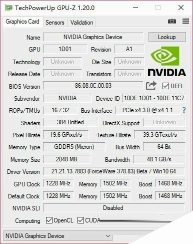 NVIDIA移动版新显卡曝光 命名MX150非GT1030